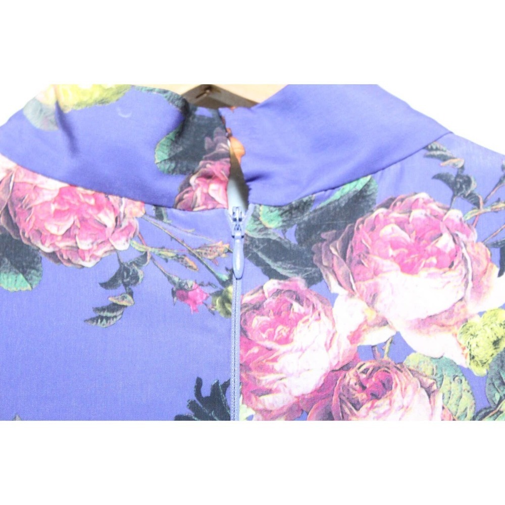 ✨2/$20 ModCloth Bea & Dot Floral Fit Flare Dress Lay of the Landscape XS H14784 - Picture 9 of 12